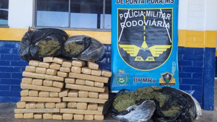 Carga de maconha avaliada em quase R$ 200 mil é apreendida na MS-164