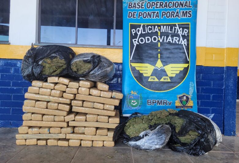 Carga de maconha avaliada em quase R$ 200 mil é apreendida na MS-164