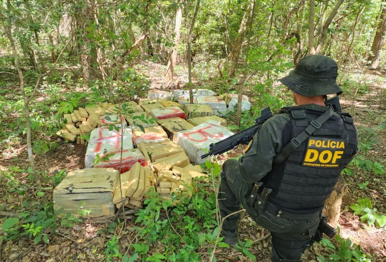 Polícia encontra mais de 600kg de maconha em meio a mata