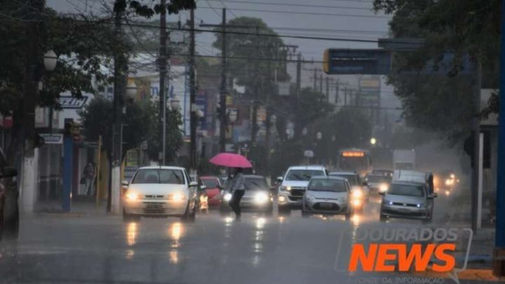 Dois avisos colocam Dourados e outras cidades de MS em alerta de tempestade