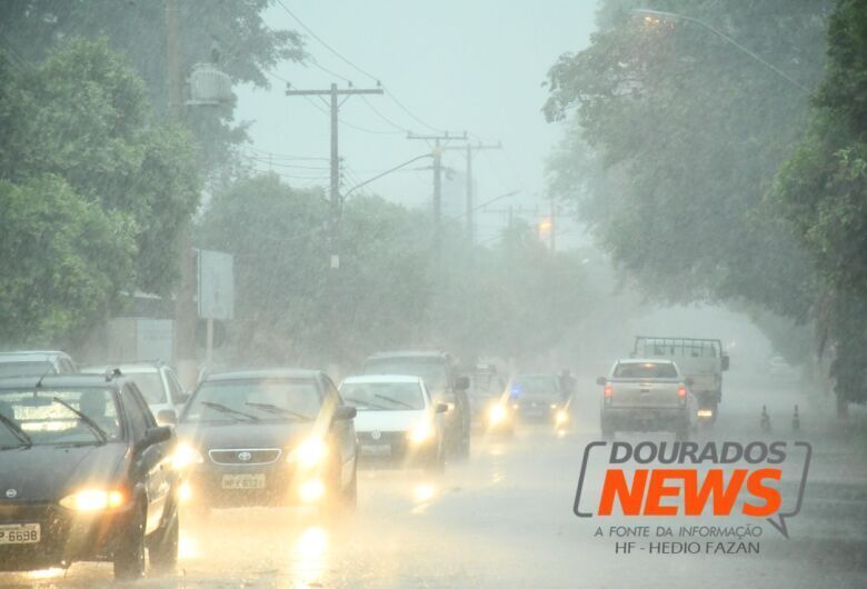 Dourados e outras cidades em alerta de chuvas intensas e tempestade nesta terça