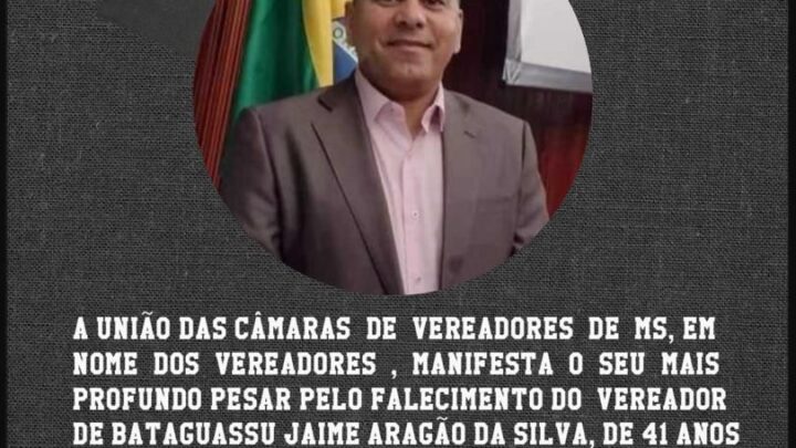 Nota de Pesar – Falecimento do Vereador Jaime Aragão da Silva